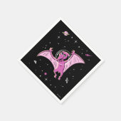パープルプテロダクティルディノスイン宇宙 スタンダードカクテルナプキン (角)