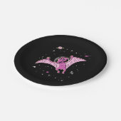 パープルプテロダクティルディノスイン宇宙 ペーパープレート (アングル)