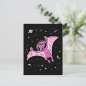 パープルプテロダクティルディノスイン宇宙 ポストカード (スタンド正面)