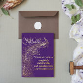 パープルプライドと偏見ハッピーバースデー 箔シーズンポストカード