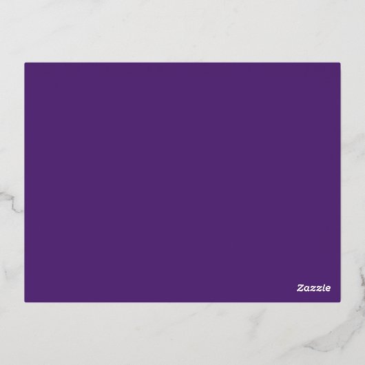 パープルプライドと偏見ハッピーバースデー 箔シーズンポストカード (裏面)