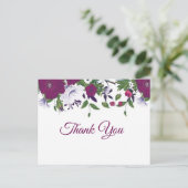 パープルプラムありがとうはがき ポストカード (スタンド正面)