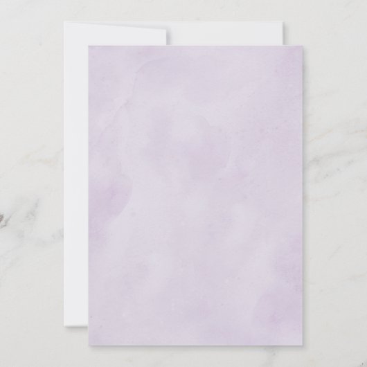 パープルプラムアイボリー金ゴールド幾何ブライダルシャワー 招待状 (裏面)