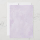 パープルプラムシルバーフローラ幾何学ブライダルシャワー 招待状 (裏面)
