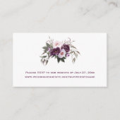 パープルプラムピンク牡丹結婚フローラ | エンクロージャーカード (正面)