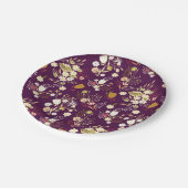 パープルプラムフローラ紙プレート ペーパープレート (アングル)