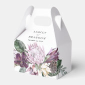 パープルプラムボホトロピカルフローラ結婚ズ フェイバーボックス (正面サイド)