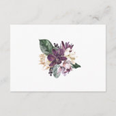 パープルプラムボホ結婚フローラ詳細 エンクロージャーカード (裏面)