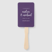 パープルプラム結婚式 プログラムファン ハンドファン (正面)