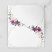 パープルプラム赤面ピンクローゼジオメトリック結婚ス プレイスカード (外部開封)