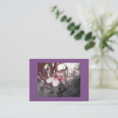 パープルプラム開花 名刺 (スタンド正面)