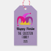 パープルプリムハットファミリー名優先バッグ ギフトタグ (裏面)