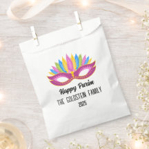 パープルプリムマスカレードファミリー名優先バッグ