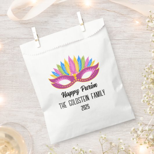 パープルプリムマスカレードファミリー名優先バッグ フェイバーバッグ (クリップ留めされた状態)