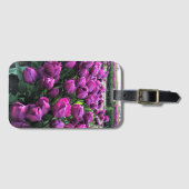パープルプリンスチューリップ ラゲッジタグ (正面横)