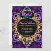 パープルプリンセスお洒落ブライダルシャワー 招待状 (正面)