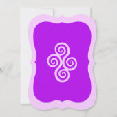 パープルプリンセスクラウンスパイラル誕生日 招待状 (裏面)