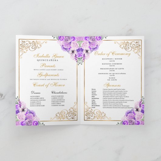 パープルプリンセスティアラキンセアニェラプログラム 招待状 (内部)