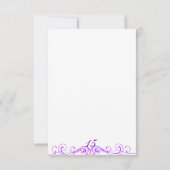 パープルプリンセスティアラキンセアニェラRSVP 出欠カード (裏面)