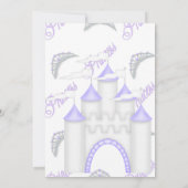 パープルプリンセスパーティの招待状 招待状 (裏面)