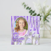 パープルプリンセス誕生日パーティー 招待状 (スタンド正面)