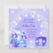 パープルプリンセス誕生日パーティー 招待状 (裏面)