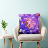 パープルプリントフローラ装飾用クッション クッション (椅子)