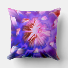 パープルプリントフローラ装飾用クッション クッション