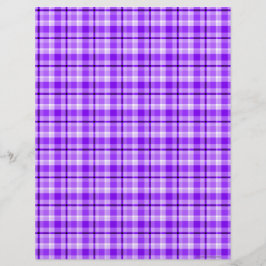 パープルプレイドスクラップブック紙