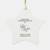 パープルプレジャースターオーナメント セラミックオーナメント (裏面)