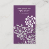 パープルプレジャーモダン春サマクールーフローラ 名刺 (裏面)