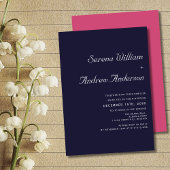 パープルプレーンモダン抽象芸術ミニマ結婚リスト 招待状