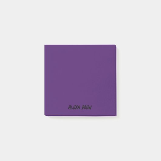 パープルプロフェッショナルミニマリストブラックスクリプト ポストイット (正面)