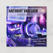 パープルプロフェッショナルDJ スクエア名刺 (正面)