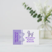 パープルプードルドッグトリマー名刺 名刺 (スタンド正面)