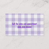 パープルプードルドッグトリマー名刺 名刺 (裏面)