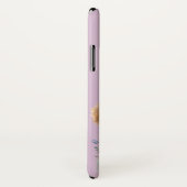 パープルプードルフローラドッグラバーカワイイデザイン Case-Mate iPhoneケース (裏面/右)