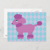 パープルプードル ポストカード (正面/裏面)