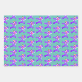 パープルプードル ラッピングペーパーシート