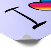 パープルヘアのユニコーン：ユニコーンが大好き！ ポスター (角)