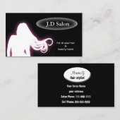 パープルヘアサロン名刺 名刺 (正面/裏面)