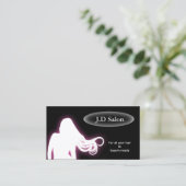 パープルヘアサロン名刺 名刺 (スタンド正面)