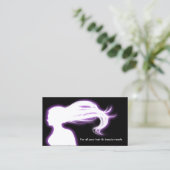 パープルヘアサロン名刺 名刺 (スタンド正面)