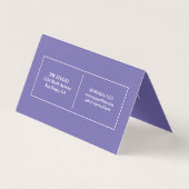 パープルヘアドライザーズ折畳みビジネスロイヤリティカード 名刺 (裏面)