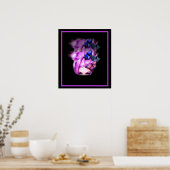 パープルヘアバタフライレディーポスター/プリント2 ポスター (キッチン)