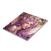 パープルヘアフェアリーエンジェルファンタジーアート タイル (側面)