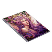 パープルヘアフェアリーエンジェルファンタジーアート ノートブック (右側)