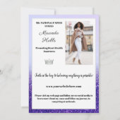 パープルヘイズグリッツPageantオートグラフカード 招待状 (裏面)