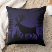 パープルヘイズサンセットウッドランドパインフォレストスタック クッション (ブランケット)