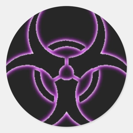 パープルヘイズバイオハザードステッカー ラウンドシール (正面)